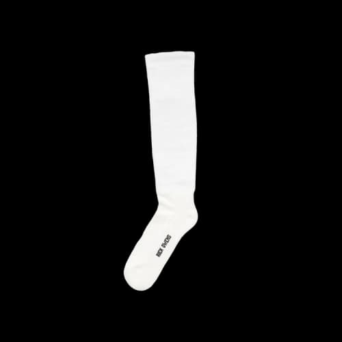 Rick Owens Mid Calf Socks 'Milk/Black'