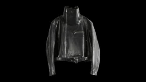 Rick Owens Biker Jumbo Stooges Jacket Black