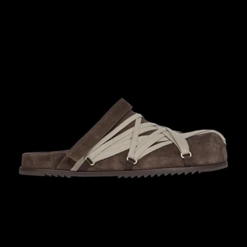 Rick Owens Concordians Megalaced Mule Granola 'Brown Suede'