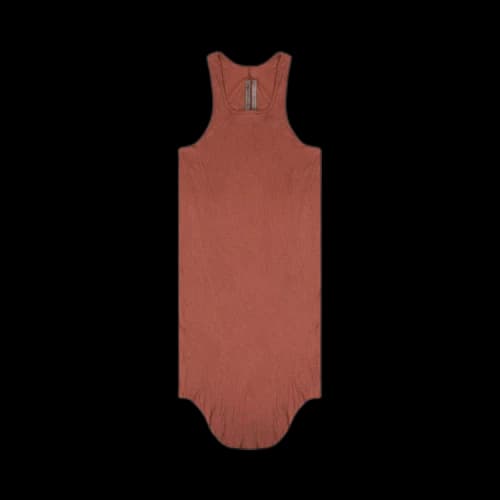 Rick Owens Basic Ribbed Tank Top 'Burnt Pink'