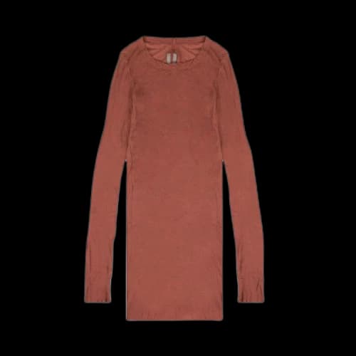 Rick Owens Ribbed Basic Long-Sleeve T-Shirt 'Burnt Pink'
