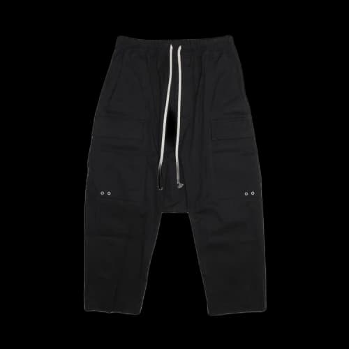 Rick Owens Drawstring Cargo Cropped 'Black'