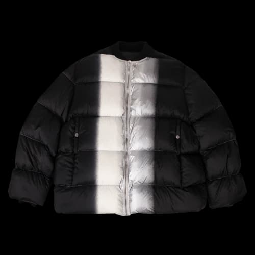 Rick Owens Flight Oversize Puffer Jacket 'Black/Silver'