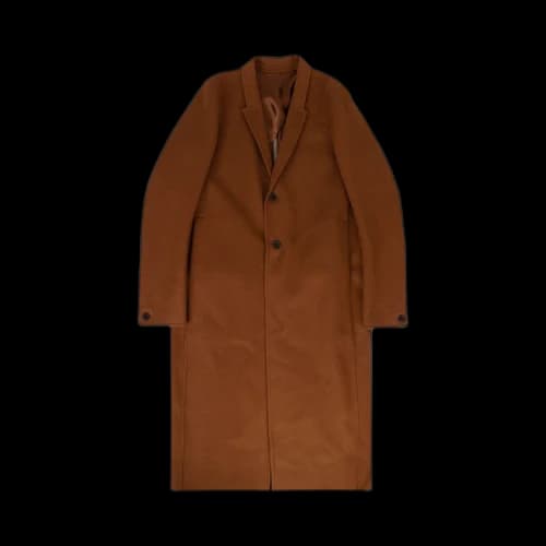 Rick Owens New Wool Woven Coat 'Rust'