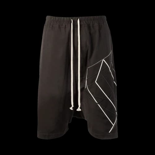 Rick Owens Embroidered Shorts 'Black'
