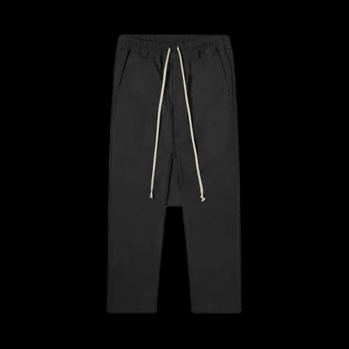 Rick Owens Drawstring Cropped Pants 'Black'