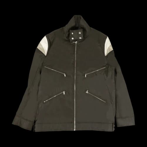 Rick Owens Loose Fit Paneled Biker Jacket 'Grey'