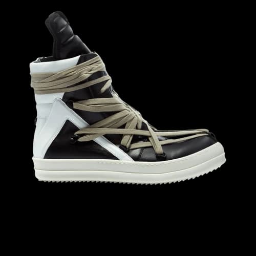 Rick Owens Geobasket 'Black Chalk White'