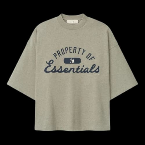 Fear of God Essentials x Yankees Merch T-Shirt 'Seal Heather'