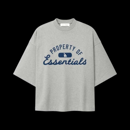 Fear of God Essentials Dodgers Merch Tee 'Concrete Heather'