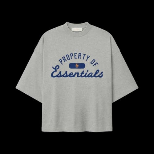Fear of God Essentials Mets Merch Tee 'Concrete Heather'