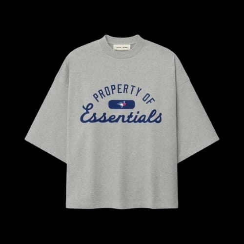 Fear of God Essentials Blue Jays Merch Tee 'Concrete Heather'