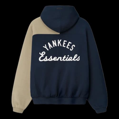 Fear of God Essentials x Yankees Raglan Half Zip Sport Hoodie 'Dark Sapphire Overland'