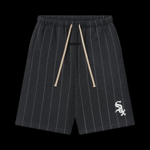 Fear of God Essentials White Sox 90's Sweatshort 'Iron Heather W White Pinstripes'