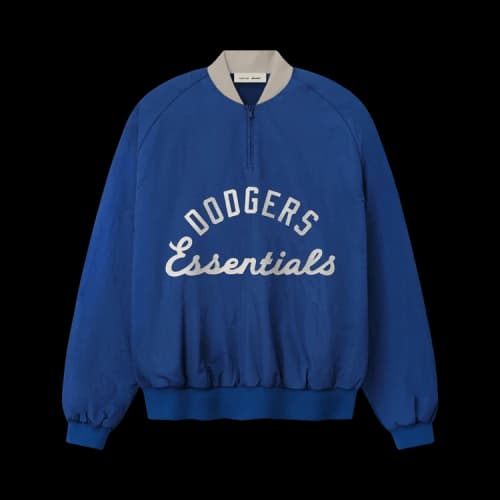 Fear of God Essentials Dodgers Half Zip Pullover 'Estate Blue/Seal Rib'