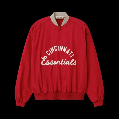 Fear of God Essentials Reds Half Zip Pullover 'Stone Red/ Seal Rib'
