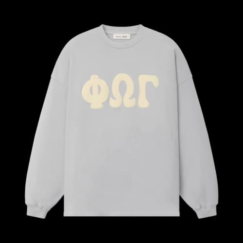 Fear of God Essentials Heavy Jersey Merch Long Sleeve Tee 'Washed Overcast'