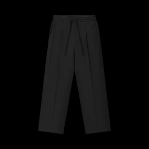 Fear of God Essentials Silk Blend Pleat Front Drawstring Pant 'Vintage Black'