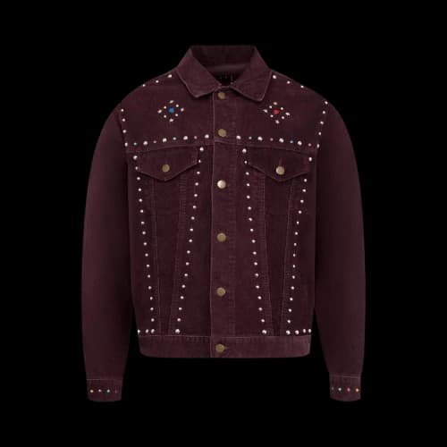 Needles Studded Jean Jacket 'Burgundy'