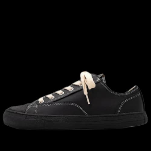 Maison MIHARA YASUHIRO PAST Sole 6 - Hole Leather Low-top Sneaker 'Black'