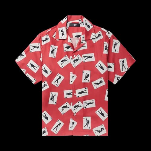 Amiri Cards Short-Sleeve Shirt 'Red'
