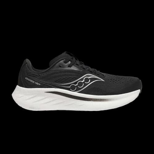 Saucony Ride 18 Wide 'Black White' (Women's)