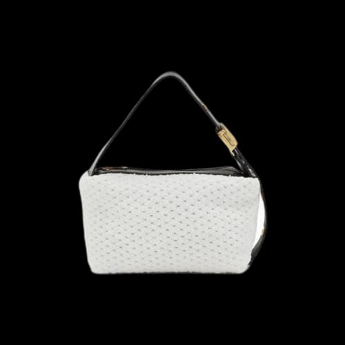 Sacai Punched Denim Pochette Bag 'Off White'