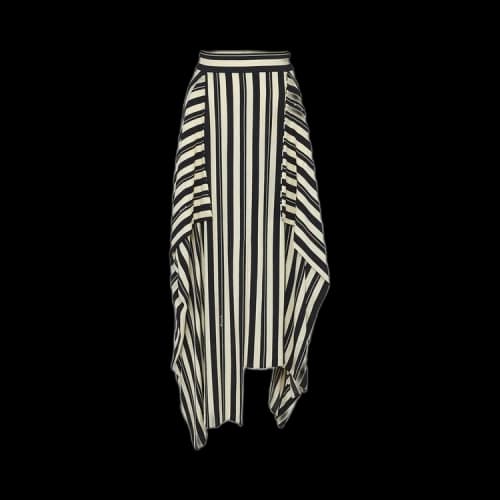 Loewe Stripe Panel Skirt 'Ecru/Black'
