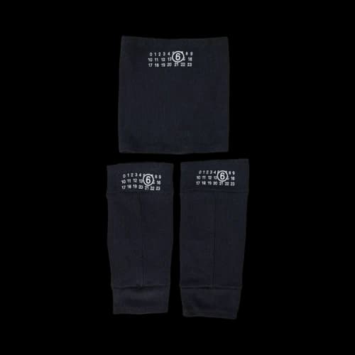 MM6 Maison Margiela Printed Neck and Arm Warmer Set 'Black'