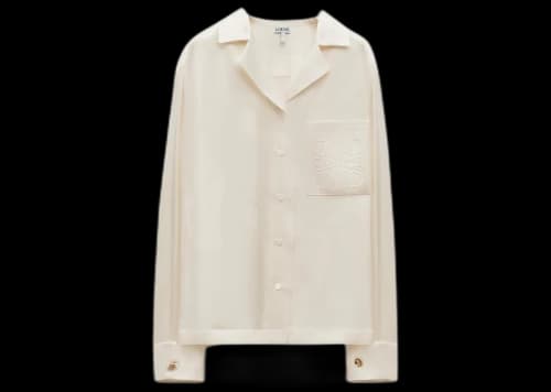 LOEWE Pyjama Blouse in Silk Ivory