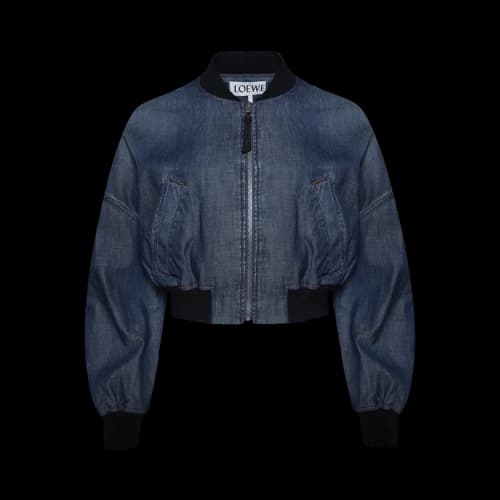 Loewe Denim Bomber Jacket 'Washed Blue'