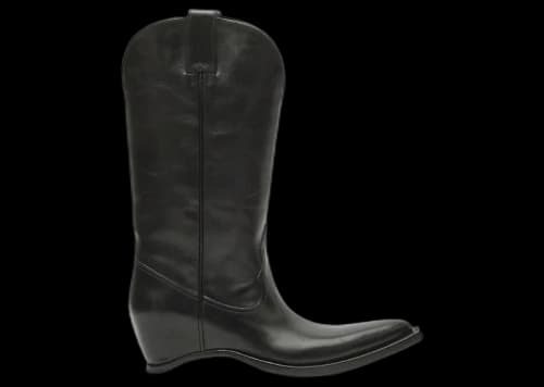 Maison Margiela Heel-less Western Leather Boot Black (Women's)