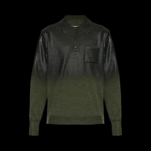 Maison Margiela Coated Polo Sweater 'Green'