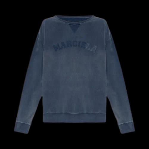 Maison Margiela Logo Embroidered Sweatshirt 'Blue'