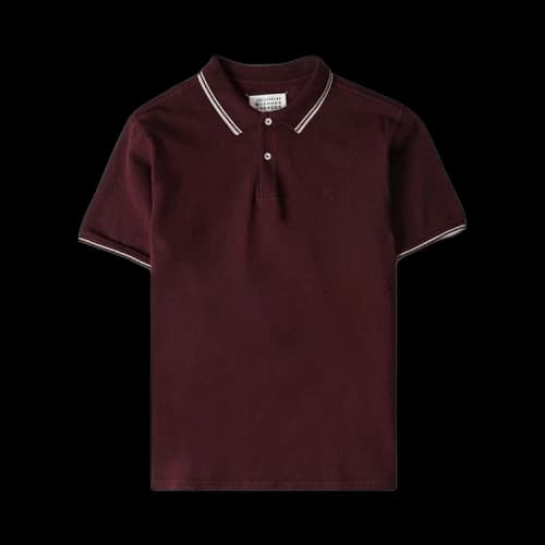 Maison Margiela Embroidered Logo Polo Shirt 'Bordeaux'