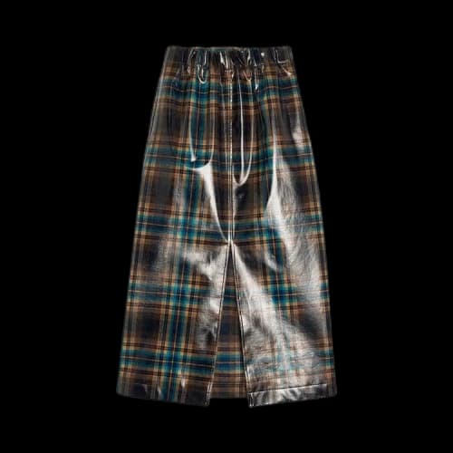 Maison Margiela Pendleton Check Midi Skirt 'Blue/Beige'