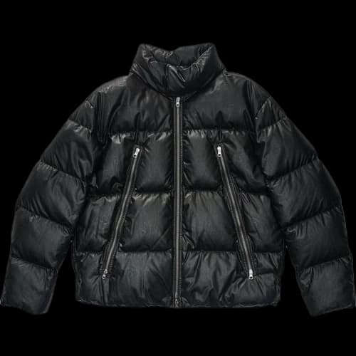 MM6 Maison Margiela Faux Leather Puffer Jacket 'Black'