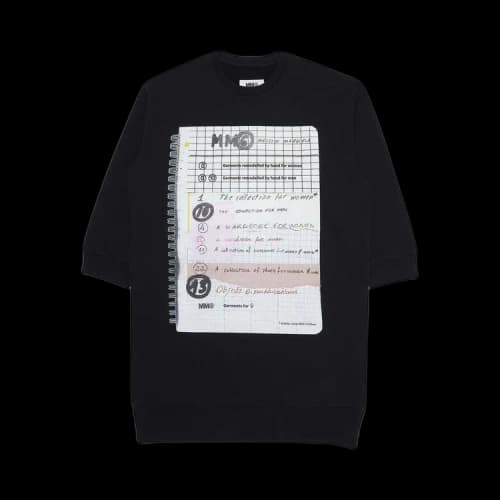 MM6 Maison Margiela Notebook Graphic Crewneck Dress 'Black'