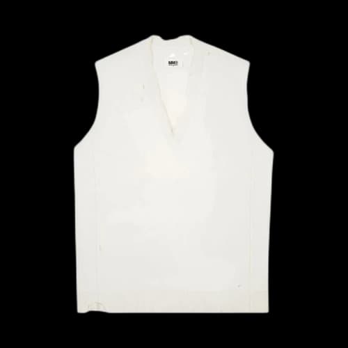 MM6 Maison Margiela V Neck Sleeveless Wool Dress 'Off White'
