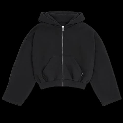 MM6 Maison Margiela Drop Shoulder Zipped Hoodie 'Black'