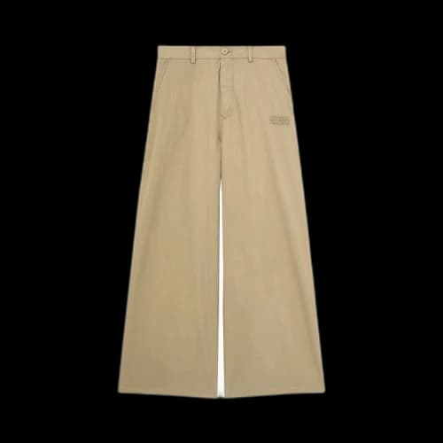 MM6 Maison Margiela Cotton Wide Leg Pants 'Beige'