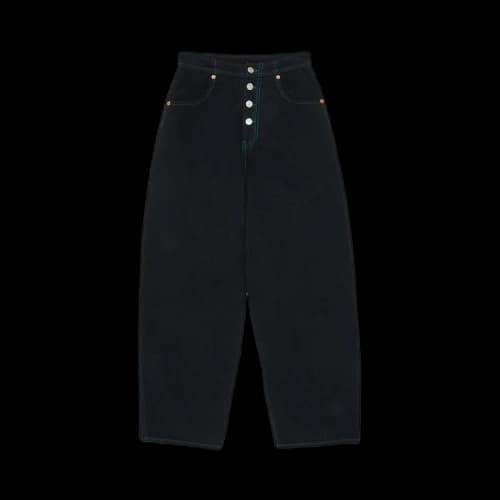 MM6 Maison Margiela Wide Leg Cropped Jeans 'Black'