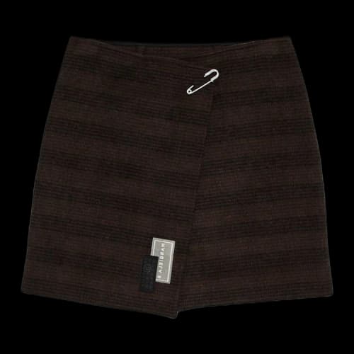 MM6 Maison Margiela Checked Wool Blend Mini Skirt 'Brown/Black'