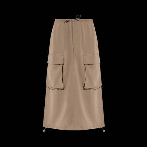 MM6 Maison Margiela Long Skirt 'Bus Green'