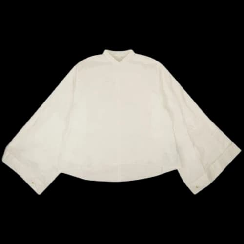 MM6 Maison Margiela Zip Up Wide Sleeve Blouse 'White'