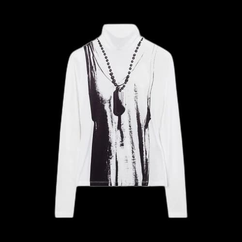 MM6 Maison Margiela Printed Mockneck 'Black'