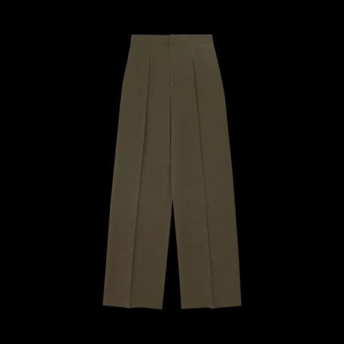 Loewe High Waisted Trousers 'Dark Moss'