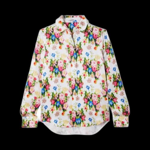 Loewe Floral Printed Button Up Shirt 'Multicolor/Soft Pink'