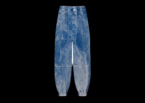 LOEWE Jogging Cotton Fleece Trousers Washed Denim