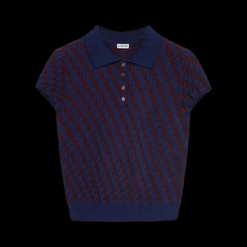 Loewe Polo Sweater 'Burgundy/Navy'